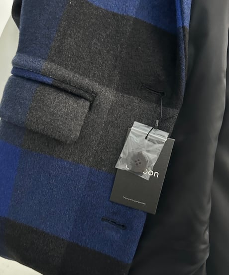 buffalo check wool coat