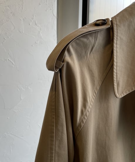 ［regular length］cotton trench coat (beige/black)
