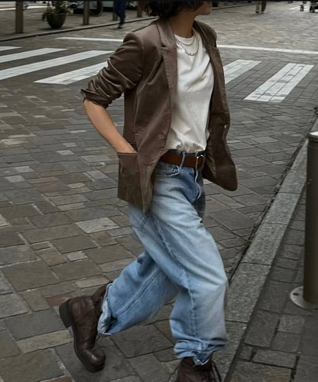 ok.soon×piccadilly velours jacket(brown)