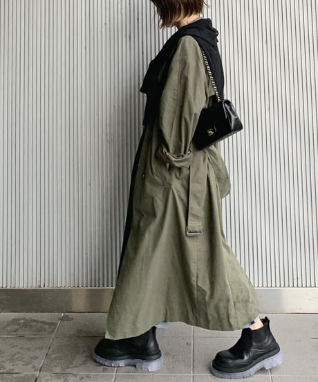 trench coat moss green (regular / long length)