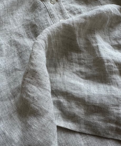 linen shirt&long skirt relax setup