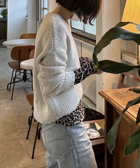 wool blend knit ivory