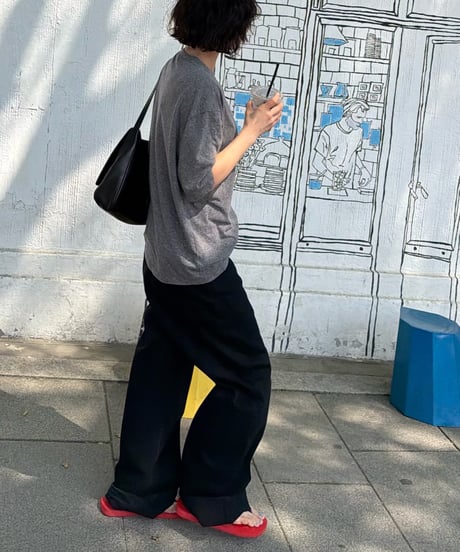 loose fit tshirt(gray/white)