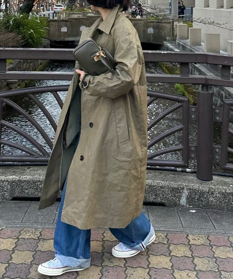linen balmachan coat
