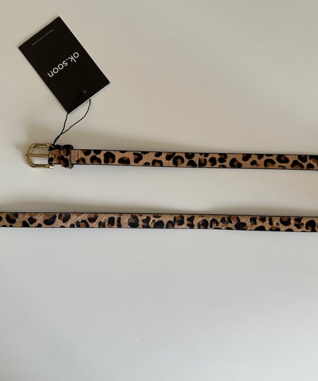 leopard leather belt