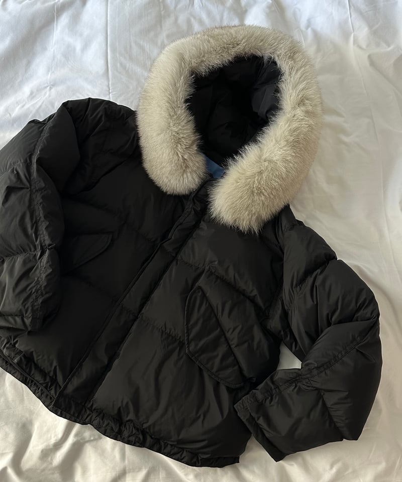 hooded down jacket(black) | ok.soon