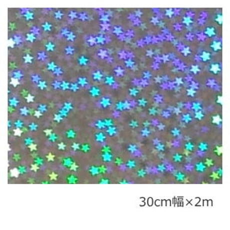 ホログラムシート マイクロスター シルバー(シールタイプ)  30cm×2m