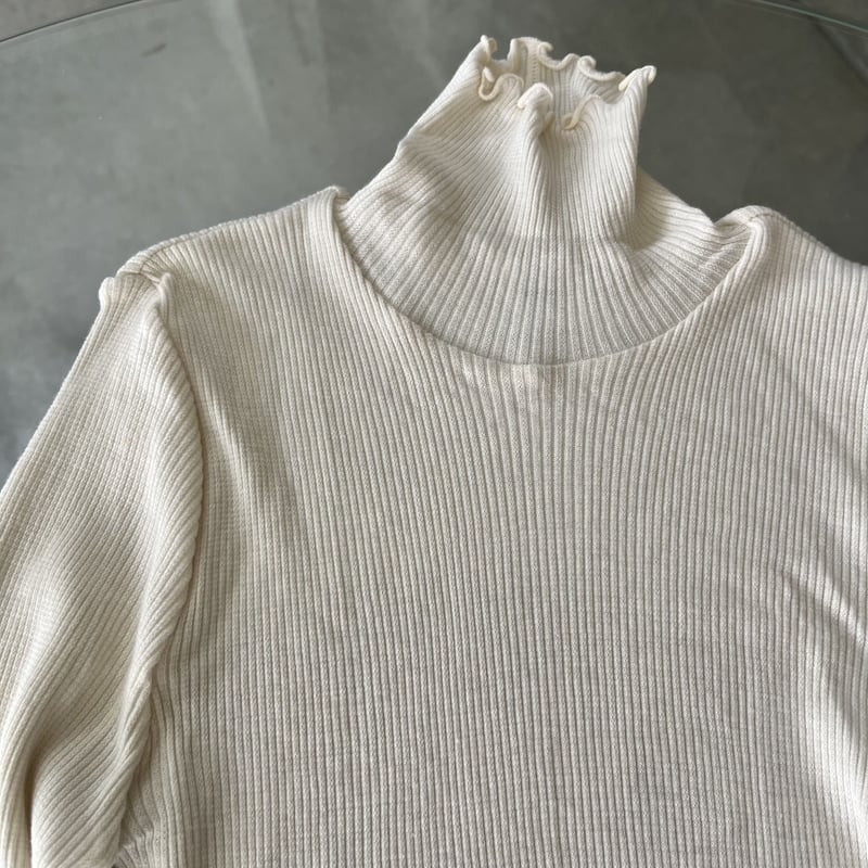 HAKUJI Wool rib High neck pull over / 3color |