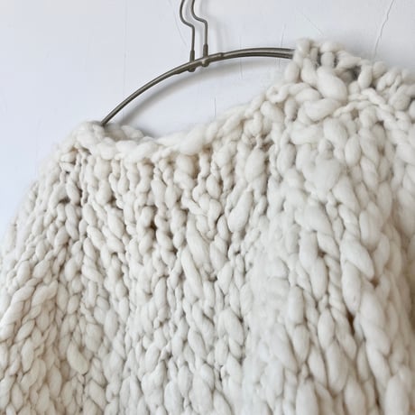 【HAKUJI】Hand knitted long sleeve sweater/長袖手編みセーター