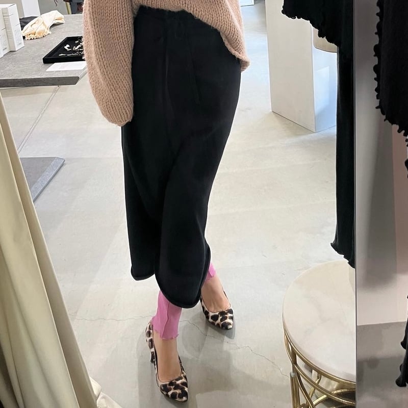 シシクイ　リブレギンス Rib Knit legg / BLACK – SHISHIKUI