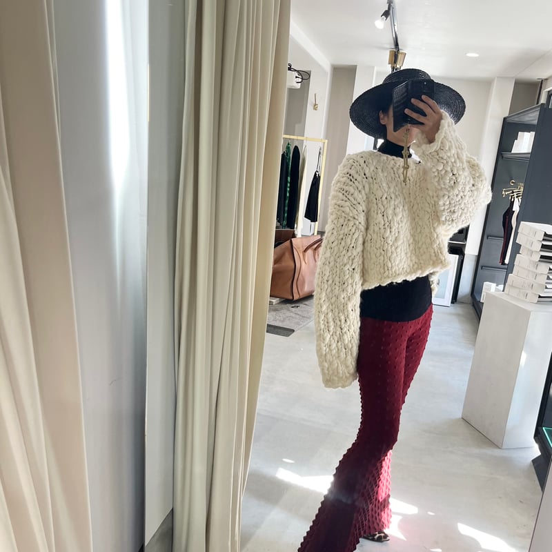 【☆完売品☆】【HAKUJI】Hand-knitted LS sweater セール】【HAKUJI/ハクジ】Hand-knitted LS sweater（ニット