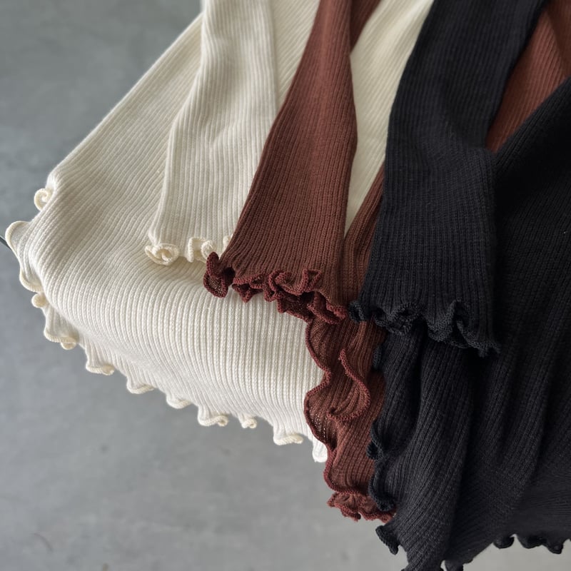 HAKUJI Wool rib High neck pull over / 3color |