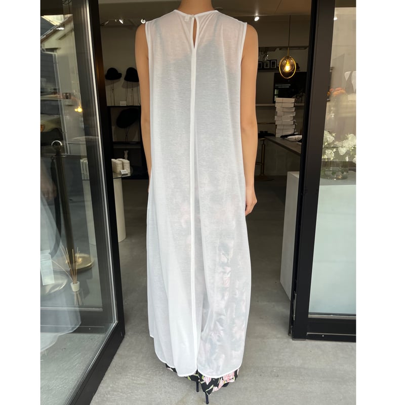 HAKUJI】Twist jersey sheer dress /2color | WEL'