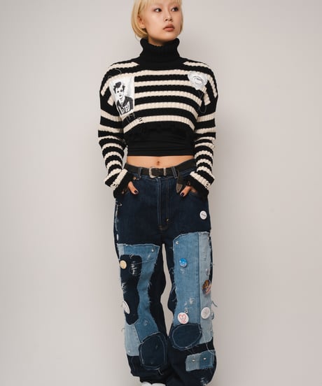 リメイク古着　デニムパンツ