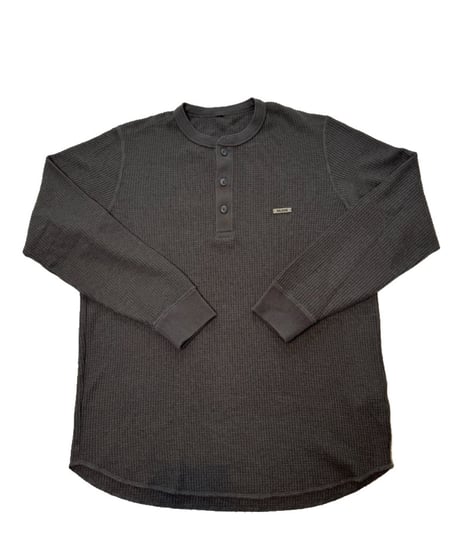 SILANE original Waffle Henley Long Sleeve T-shirt