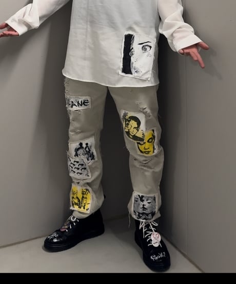 リメイク古着　デニムパンツ