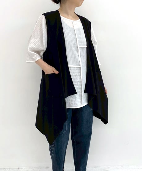 maev【2026年新作】5月新作 切り替えプルオーバーブラウス Tシャツ トップス プルオーバー(123-0006-712)
