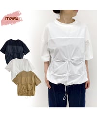 maev【2026年新作】5月新作 絞りデザインTシャツ Tシャツ トップス プルオーバー(123-0006-696)