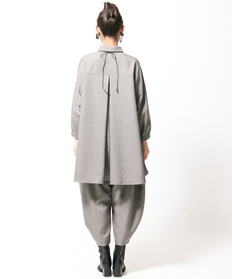 ハーン ヒツジ（グレー） 9月新作 シャンブレーツイル バルーンパンツ 抗ピリング イージーケア