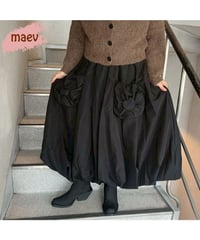 maev 12月新作 お花ポケットバルーンスカート(123-0006-613)