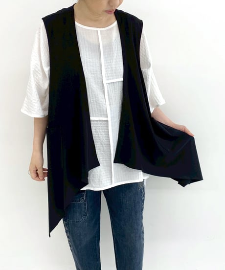 maev【2026年新作】5月新作 切り替えプルオーバーブラウス Tシャツ トップス プルオーバー(123-0006-712)