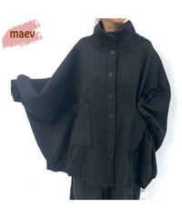 maev【2026年新作】1月新作 秋冬 ロングポンチョコート チュニック(123-0006-635)
