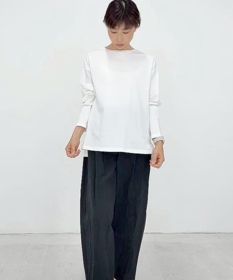 お試し価格【SALE 50%OFF!!】【WASHI 和紙】「OJO+」和紙素材 プルオーバーロンT Tシャツ 日本製(192-0317)