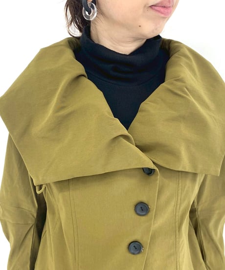 【SALE 20%OFF!!】 maev【2026年新作】1月新作 変形衿ストレッチジャケット(121-0055)