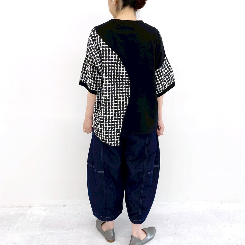 maev【2026年新作】4月新作 切り替えデニムバルーンパンツ デニムパンツ デニム ウエス...