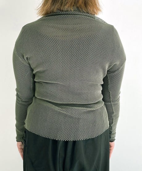 【SALE 20%OFF!!】maev 12月新作 秋冬 定番 メッシュタートルトップス チュールタートル シースルータートル トップス(121-0016)