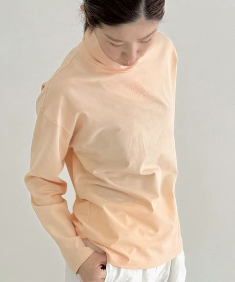 お試し価格【SALE 50%OFF!!】【WASHI 和紙】「OJO+」和紙素材 ハイネックロンT Tシャツ 日本製(192-0318)