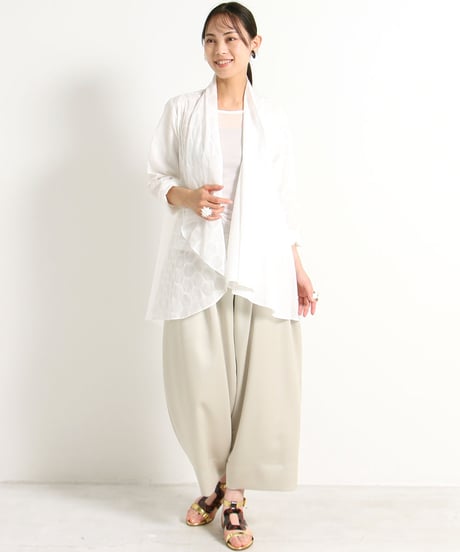 【予約販売】3月新作 サルエルパンツ カリーヌサテン ポリエステル100％ 日本製(057-4758)