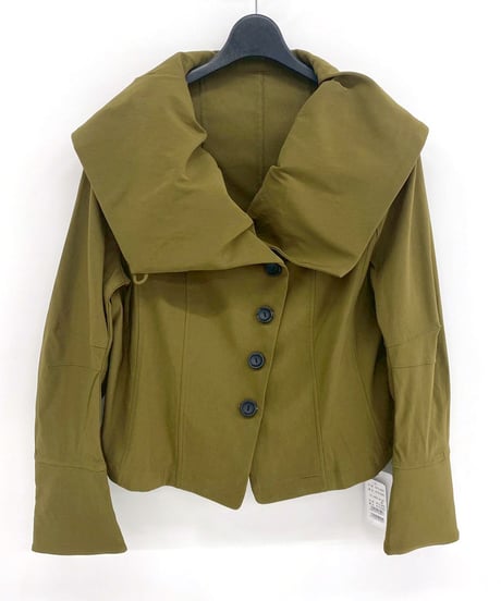 【SALE 20%OFF!!】 maev【2026年新作】1月新作 変形衿ストレッチジャケット(121-0055)