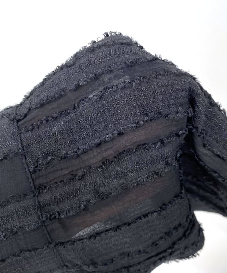 【SALE 20%OFF!!】maev 6月新作 凹凸素材 フリンジ ロングシャツワンピース(121-0036)