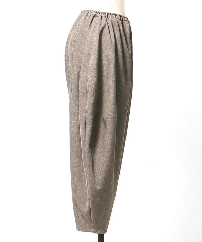 9月新作 シャンブレーツイル バルーンパンツ 抗ピリング イージーケア