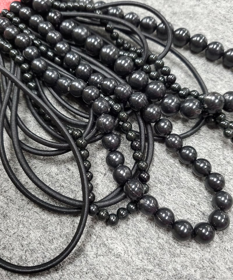 1月新作 プラスワン ゴム＆ビーズネックレス 2023春夏新作 (82896