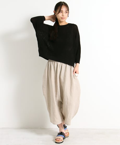 【予約販売】3月新作 サルエルパンツ 東炊き リネン100％ 日本製(057-4752)