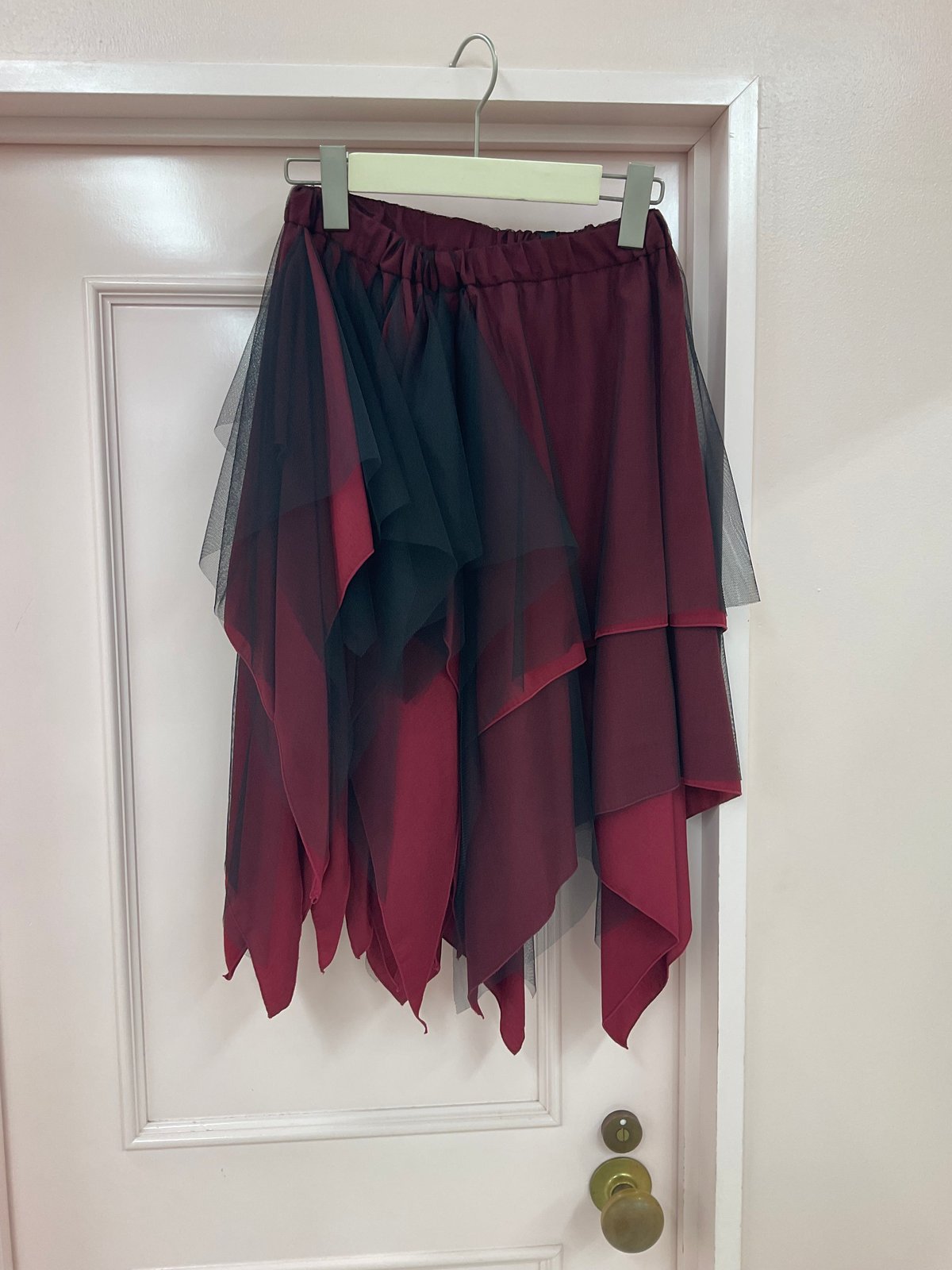 【試着のみ/ほぼ未使用】Sheglit ランプシェードスカート 赤 Sheglit》チュールレイヤードスカート 814030-05 | TyCHEMaria &