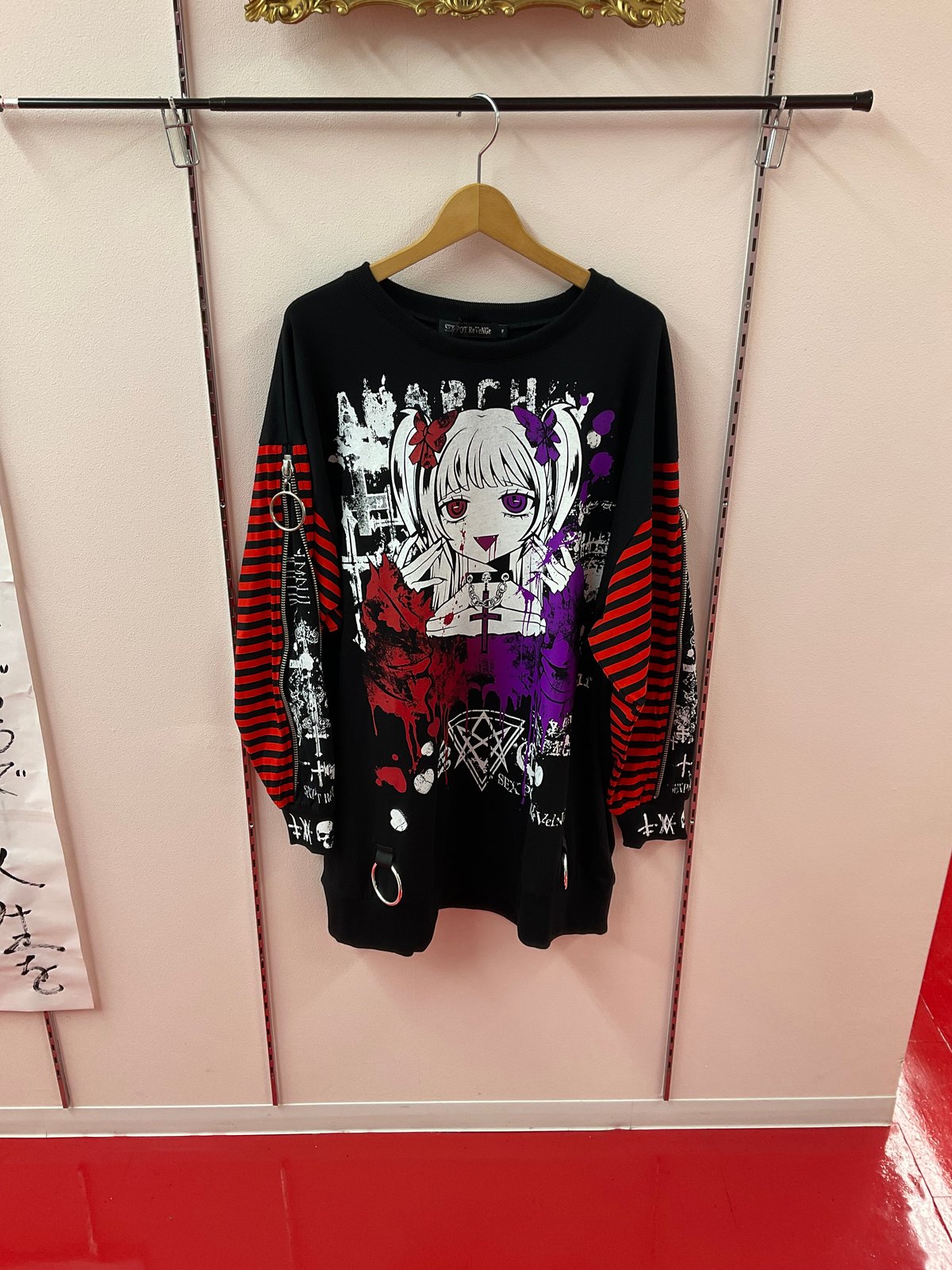 SEXPOT》Anarchy!! Grunge Zip Sleeve Border Punk