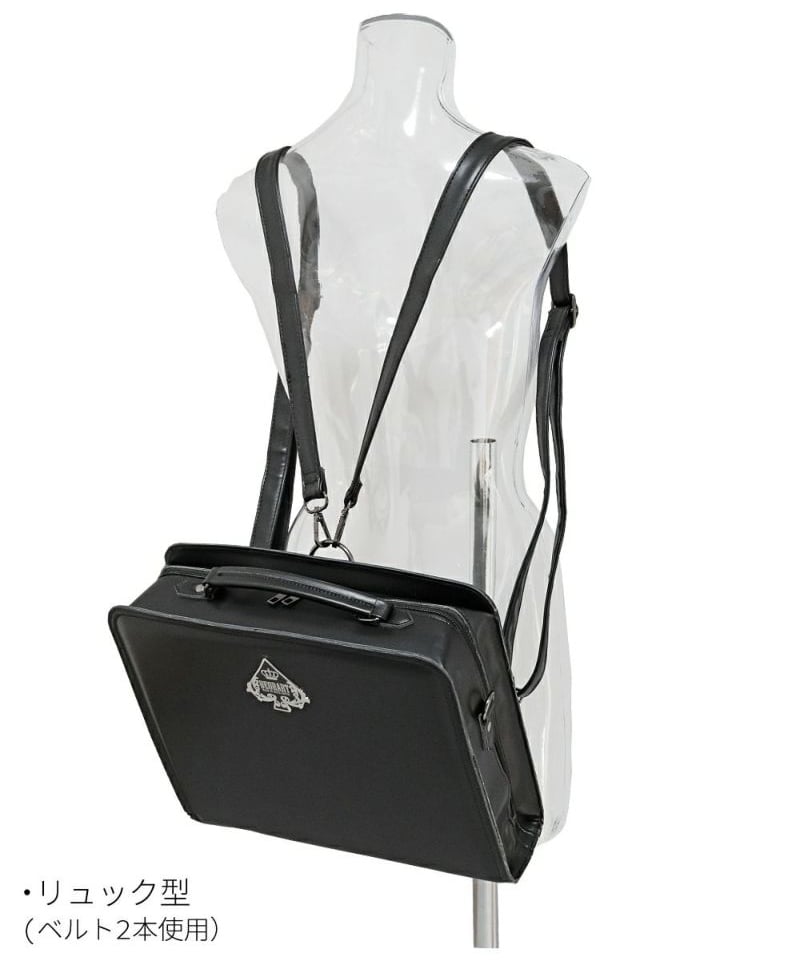 [APPAREL]/ディオラート/Spadeエンブレム 4way ダレスバッグ・リュック ブラック x ブラック (F) ゴスロリ・パンク/Deorart Deorart》Spadeエンブレム 4way ダレスバッグ・リュック [スペード