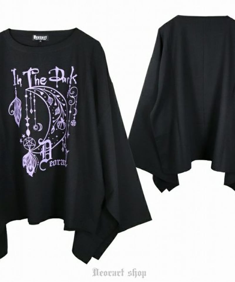 Deorart》DRT2797 オーバーサイズ・ワイド袖 プリントカットソー [ moon