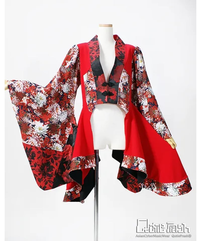 QutieFrash　着物袖ロングカーデ QutieFrash 着物袖ロングカーディガン QutieFrash 着物袖カーディガン