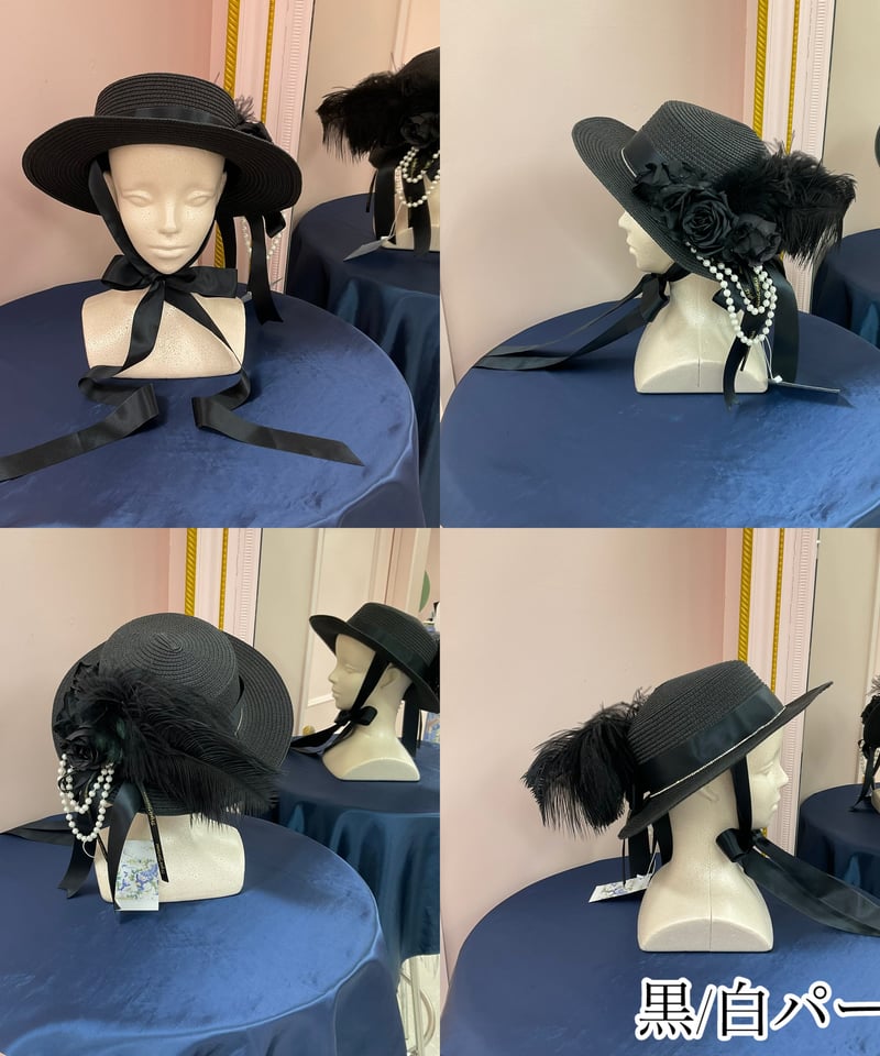 triple fortune フェザー付き黒帽子 triple fortune フェザー付き黒帽子 triple fortune フェザー