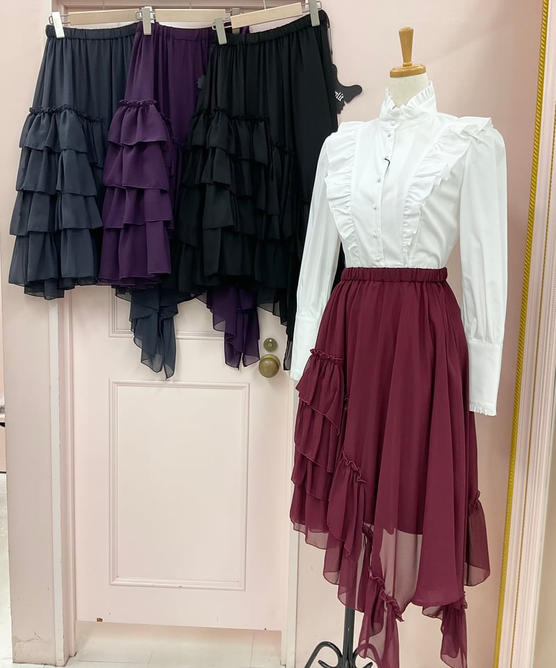 Sheglit》アシンメトリーフリルスカート 714040-02 | TyCHEMaria Sheglit》アシンメトリーフリルスカート 714040-02 | TyCHEMaria
