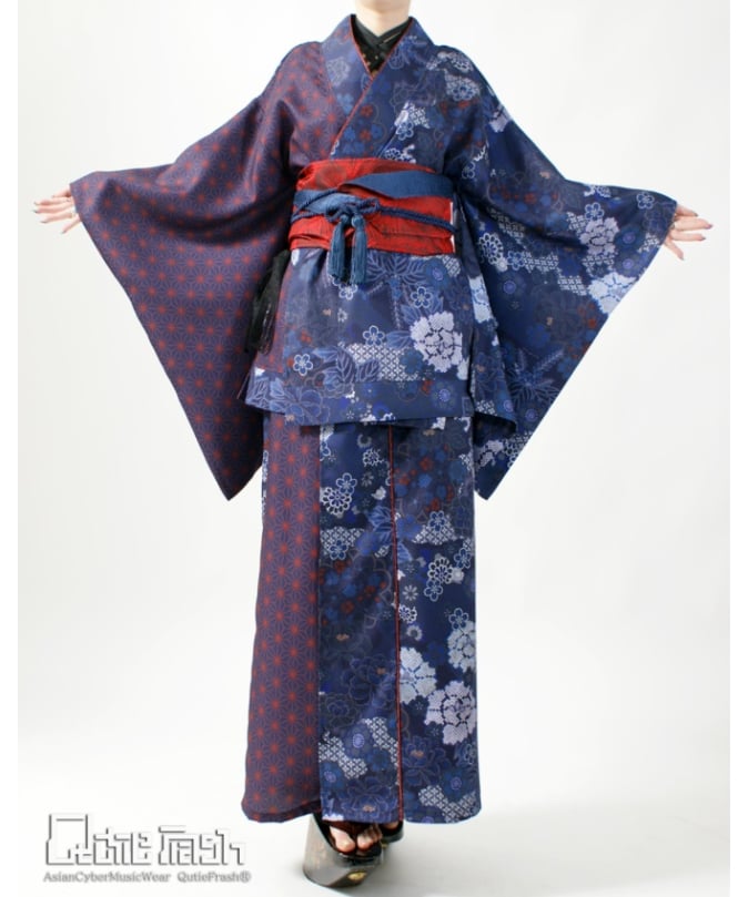 人気色!! QutieFrash 2024 浴衣セット パープル