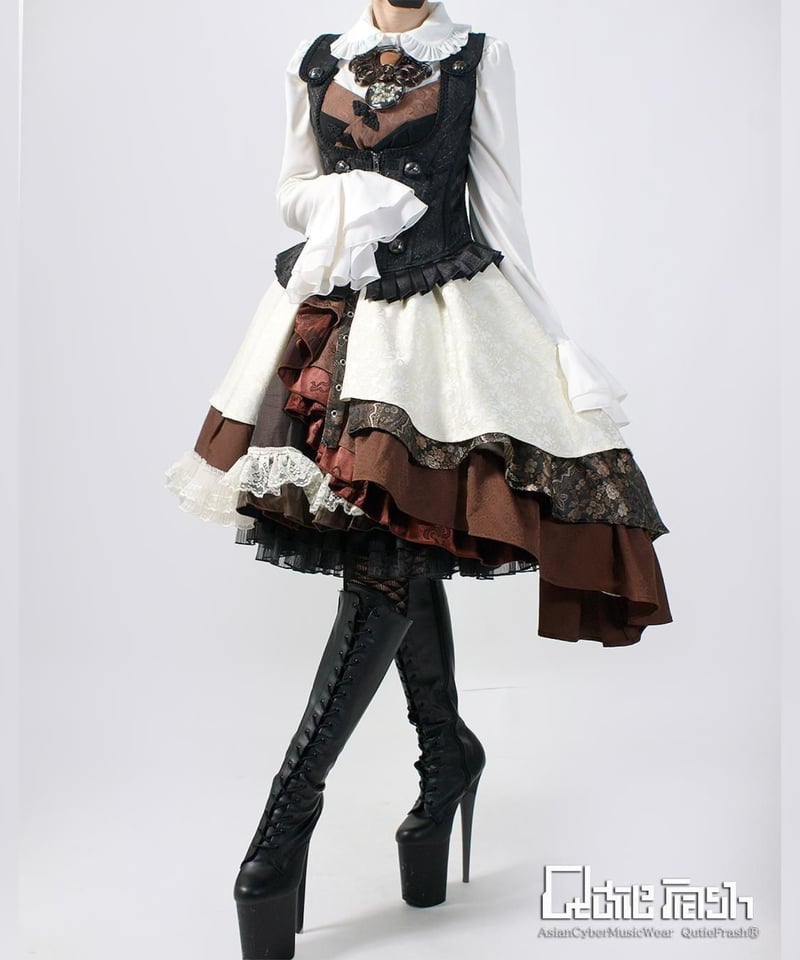 QutieFrash アシメラップスカート QutieFrash】～メッシュアシメ