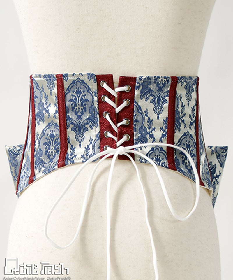 QutieFrash 花魁帯コルセットブルー