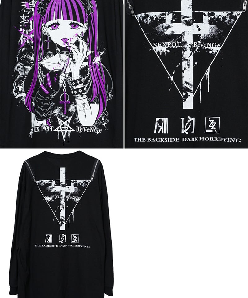 SEXPOT ReVeNGe》闇黒バンギャSHOULDER ZIP BIG ロングスリーヴ SEXPOT ReVeNGe》闇黒バンギャSHOULDER ZIP BIG ロングスリーヴ
