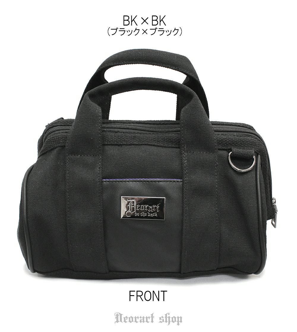 [APPAREL]/ディオラート/Spadeエンブレム ロールボストン ツールバッグ ブラック×ブラック (F) ゴスロリ・パンク/Deorart Deorart》Spadeエンブレム ロールボストン ツールバッグ [ スペード