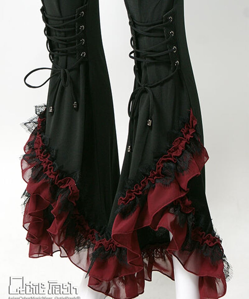 QutieFrash キューティーフラッシュ 蜘蛛メッシュレッグパンツ レッド QutieFrash キューティーフラッシュ 蜘蛛メッシュレッグパンツ